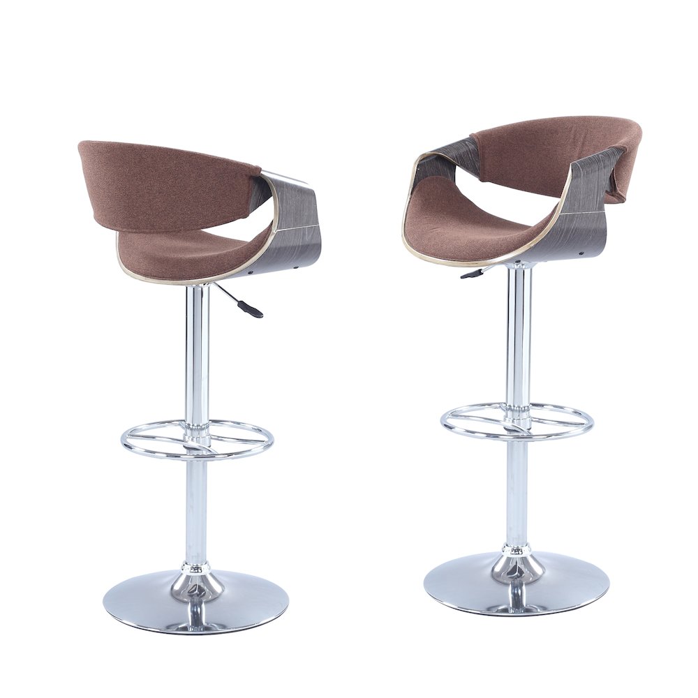 Bent Wood Saddle Seat Pneumatic-Adjustable Stool. Picture 5
