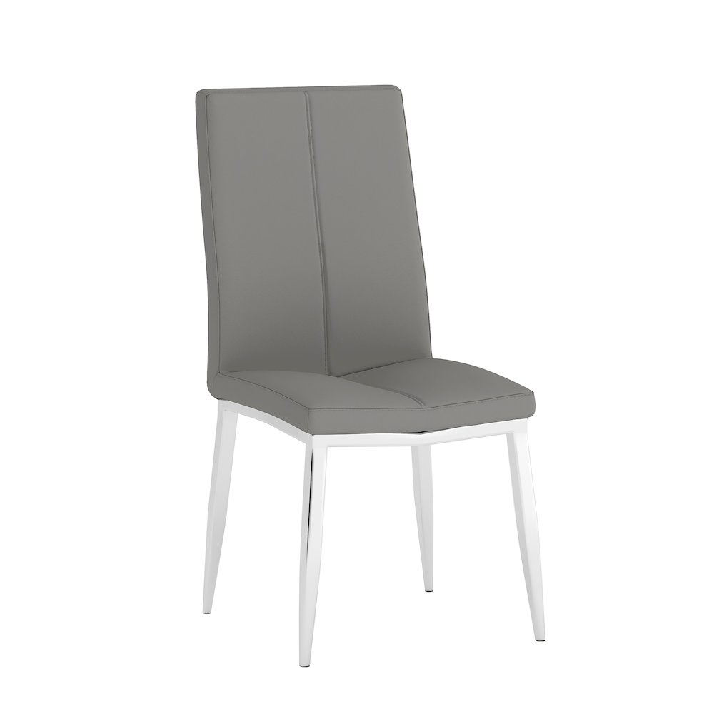 Curved Back Side Chair  - Set Of 4, Gray. Picture 7