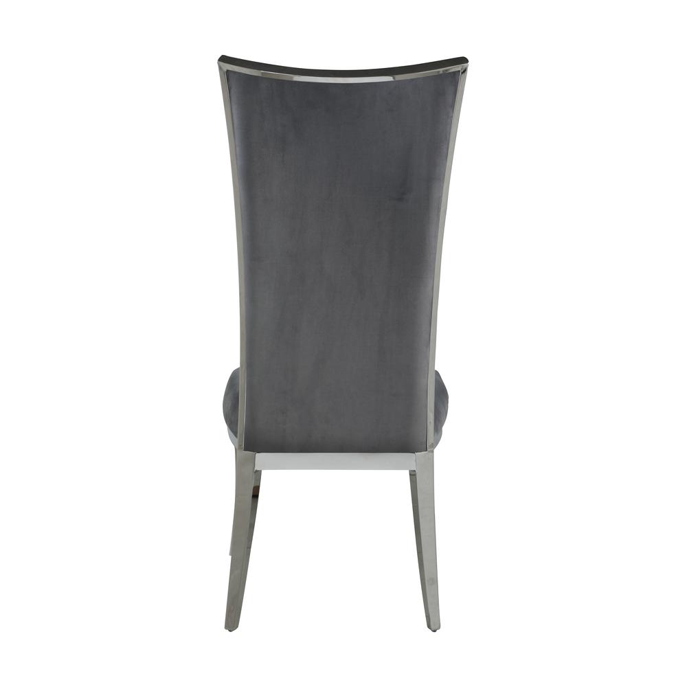 High Back Upholstered Chair w/ Stainless Steel Frame. Picture 3