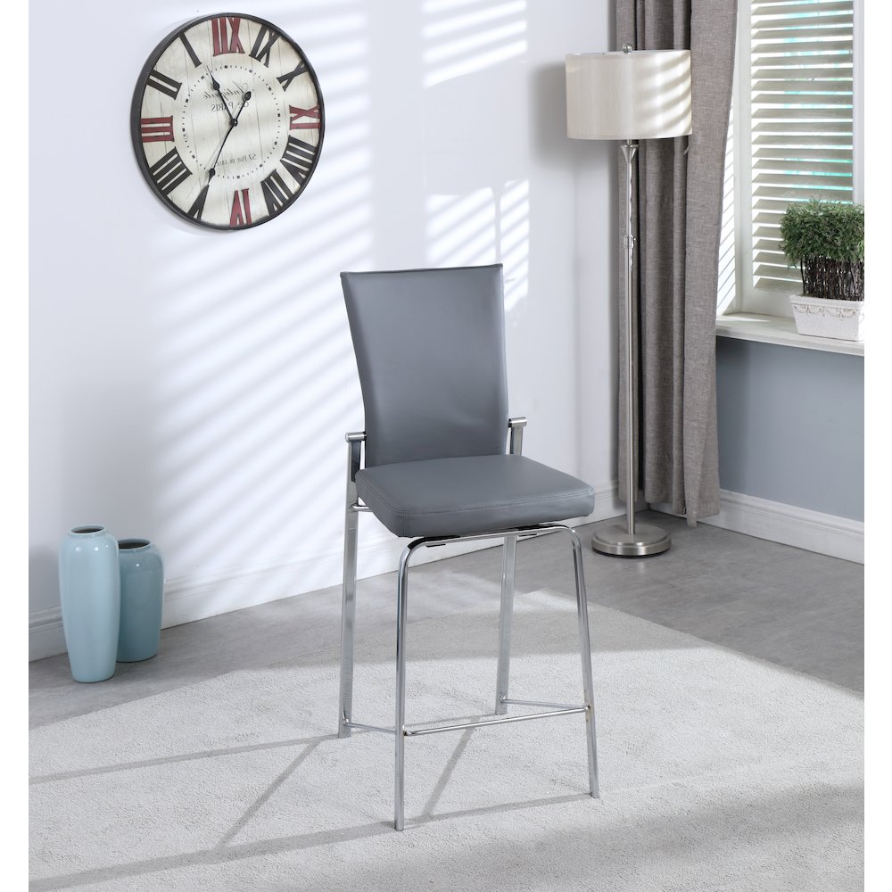 Motion Back Counter Stool, Gray. Picture 2