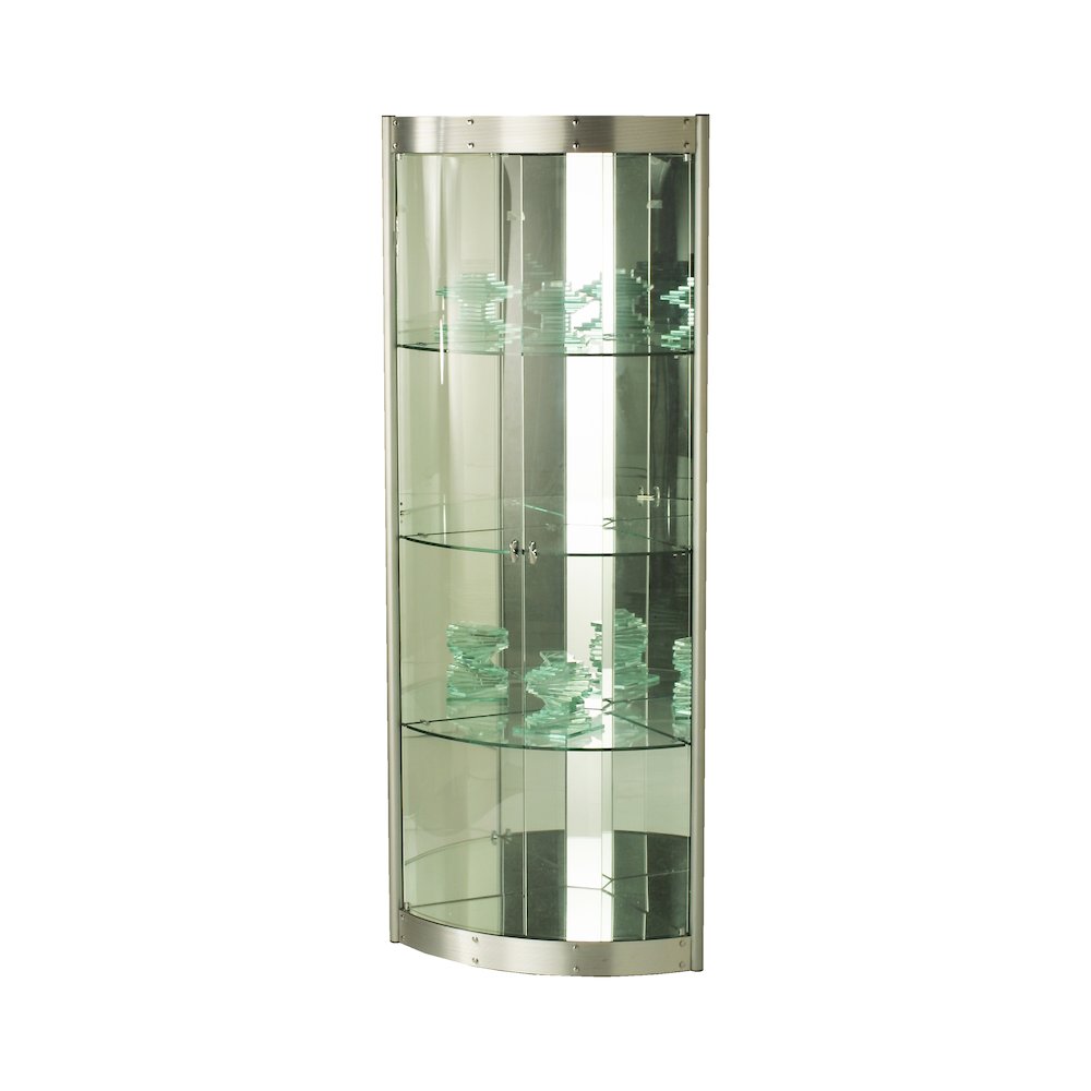 Corner Curio W/ Mirror Interior. Picture 2