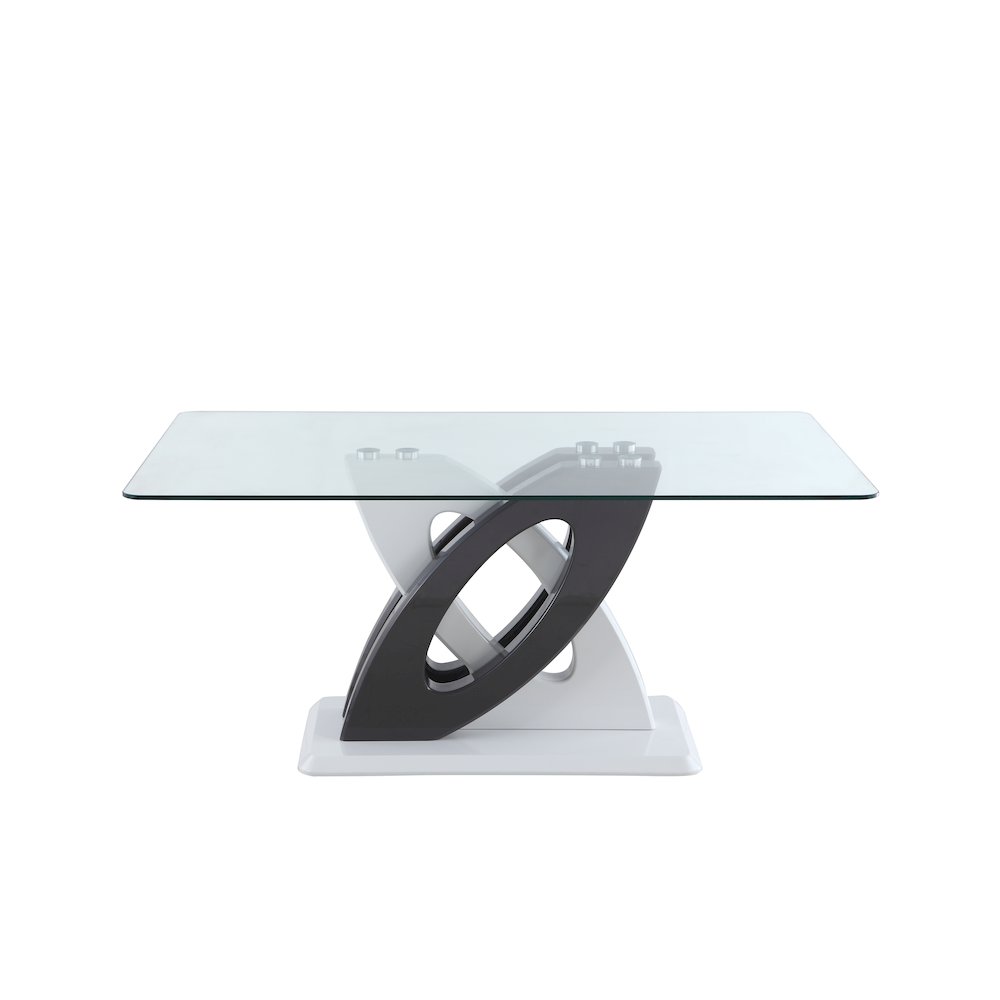Modern Glass Top Dining Table. Picture 2