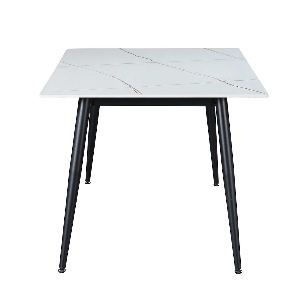 Contemporary Dining Set W/ Ceramic Top & 4 Chairs. Picture 5