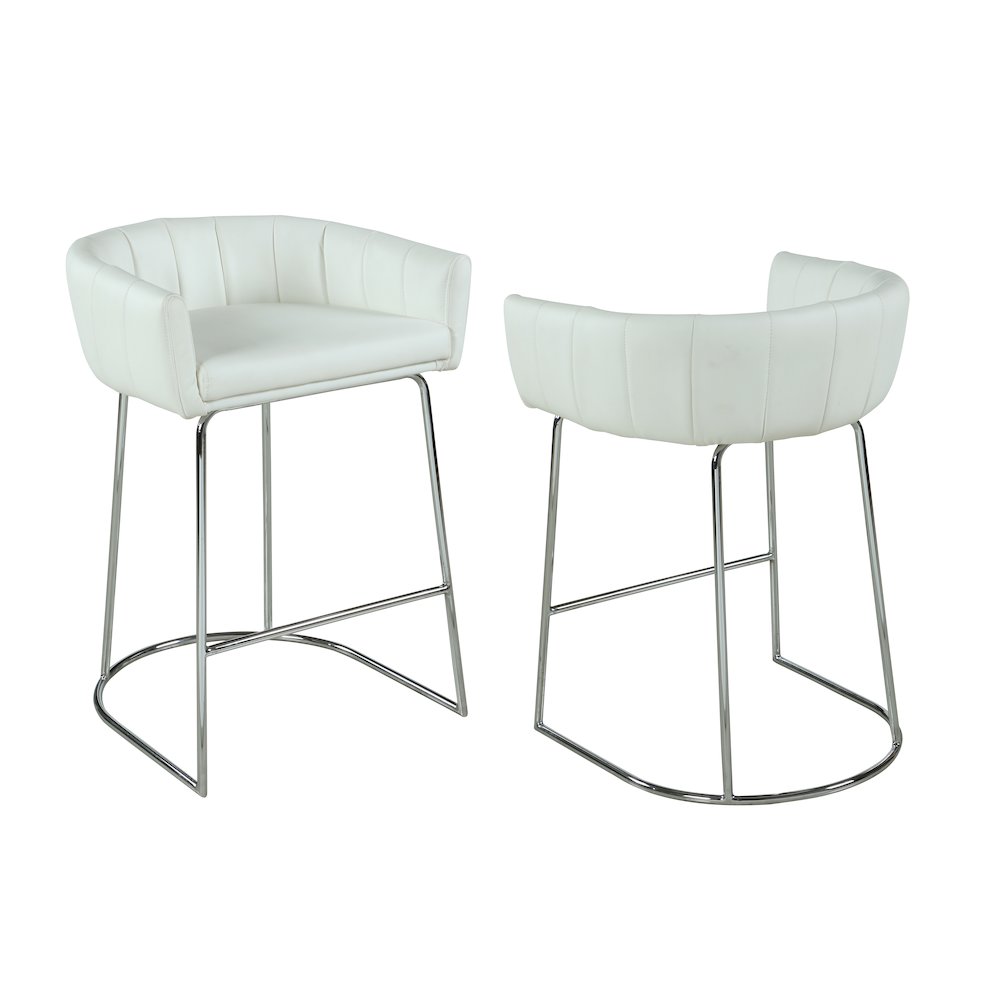 Contemporary Channel Back Counter Stool. Picture 2