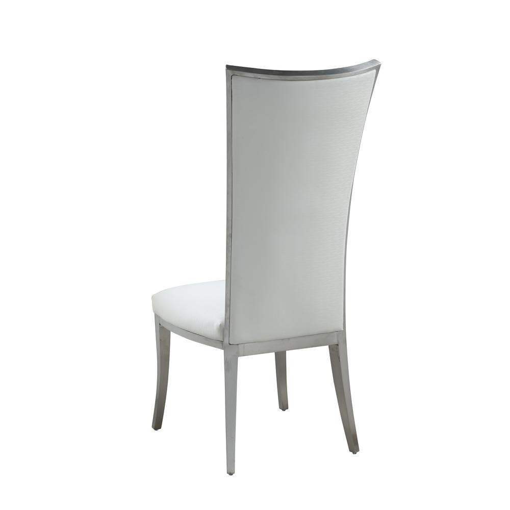 High Back Upholstered Chair w/ Stainless Steel Frame. Picture 3