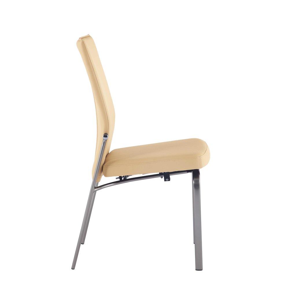 Motion Back Side Chair - Set Of 2, Beige. Picture 3