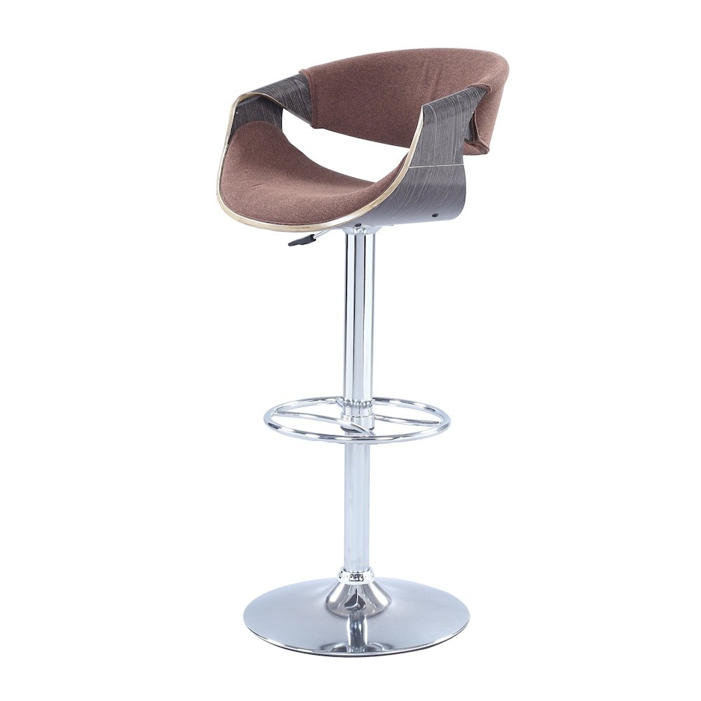 Bent Wood Saddle Seat Pneumatic-Adjustable Stool. Picture 3