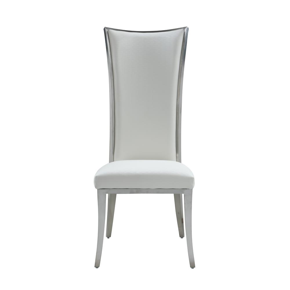 High Back Upholstered Chair w/ Stainless Steel Frame. Picture 5