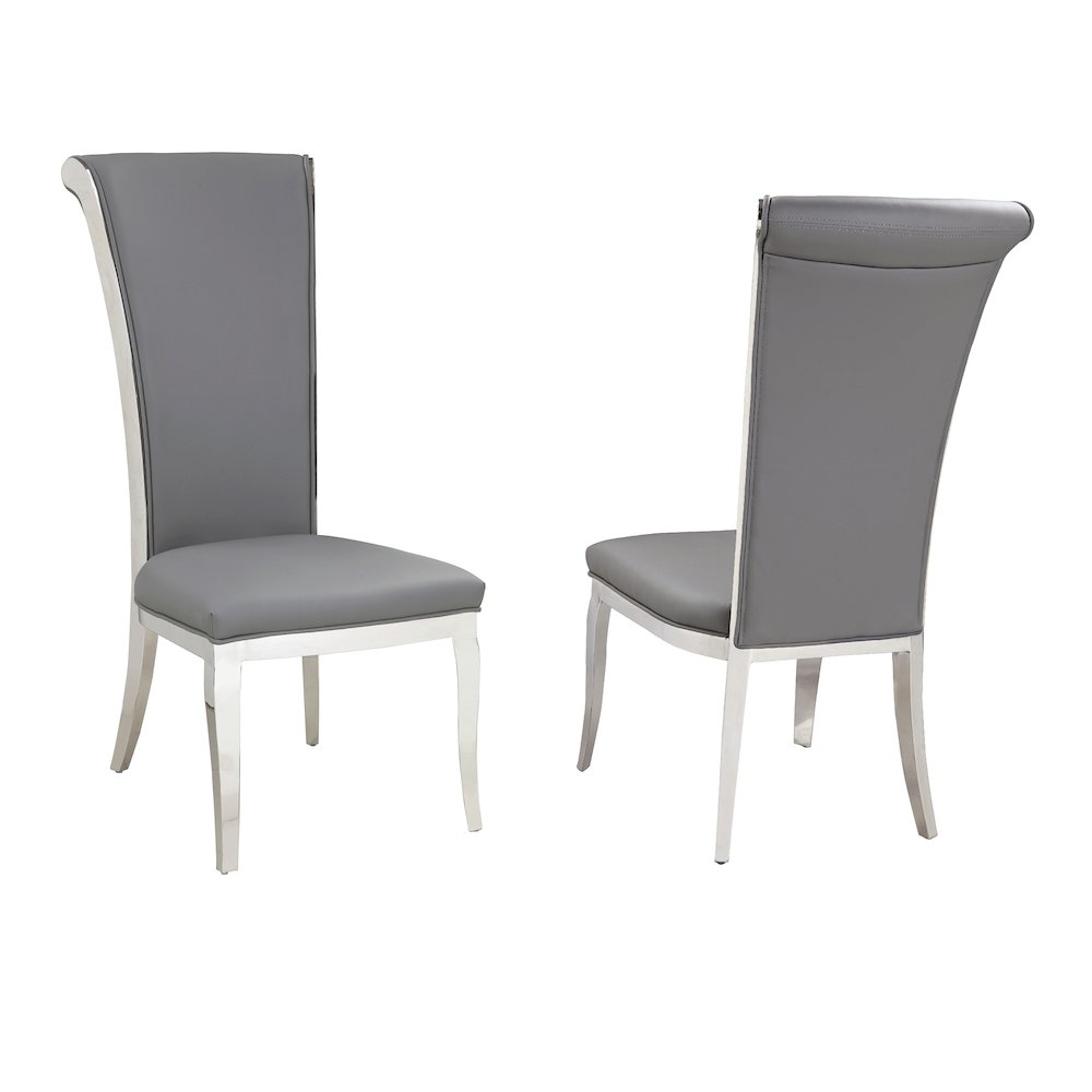 Contemporary Tall Roll Back Side Chair - 2 Per Box. Picture 1
