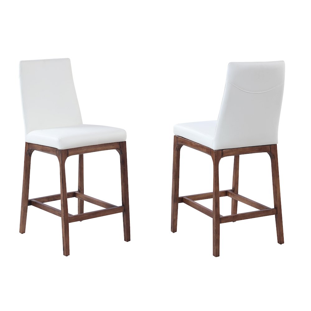 Modern Counter Stool W/ Solid Wood Base. Picture 2