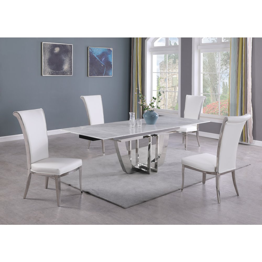 Contemporary Tall Roll Back Side Chair - 2 Per Box. Picture 8