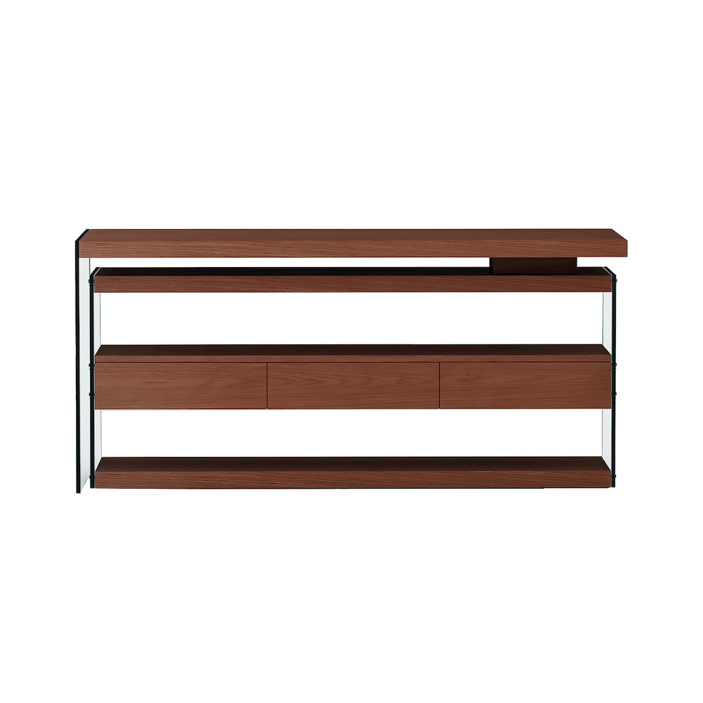 Rotatable Wooden Desk W/ 3 Drawers And 3 Shelves. Picture 4