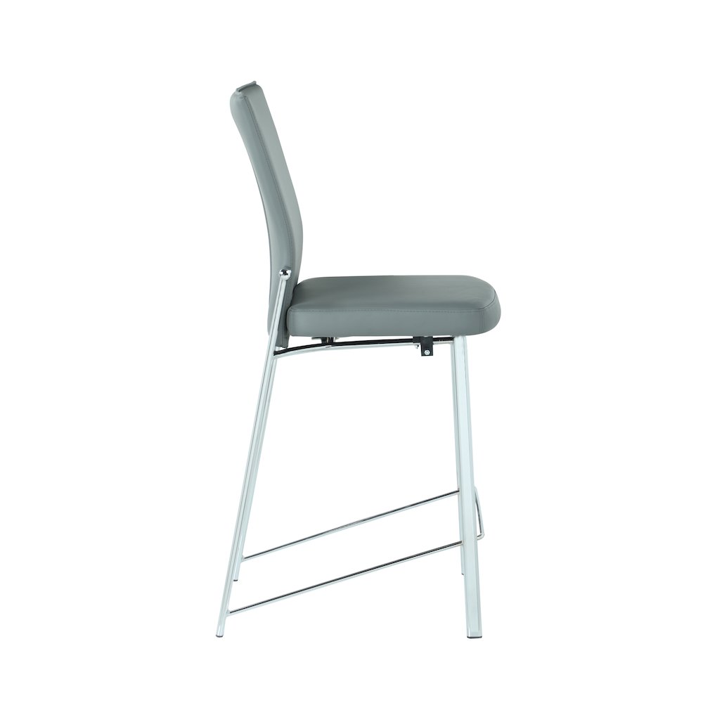 Motion Back Counter Stool, Gray. Picture 7