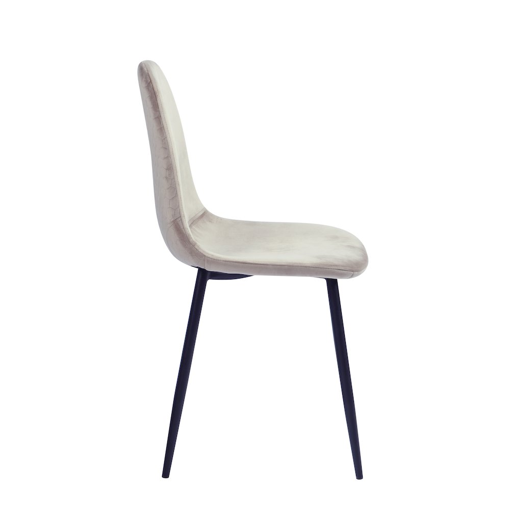 Contemporary Side Chair  - Set Of 4, Taupe. Picture 5