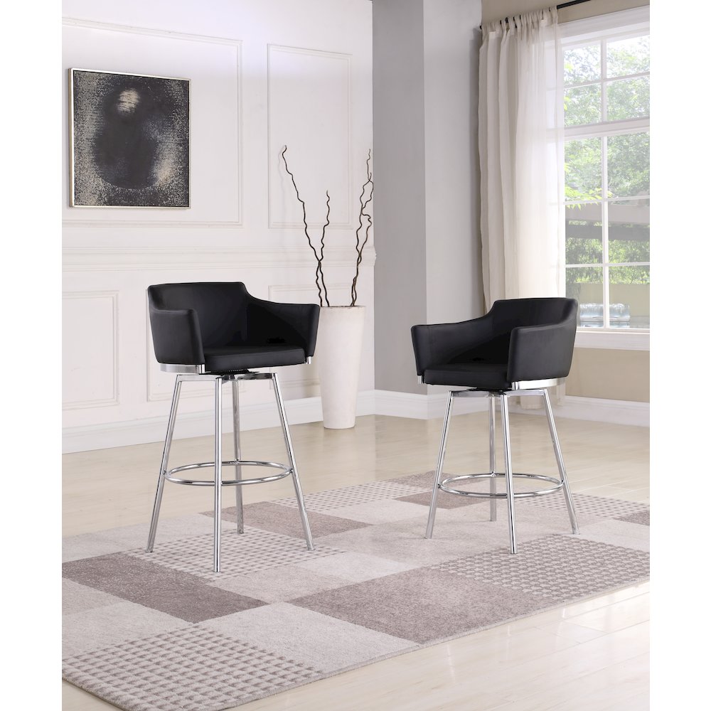 Modern Club Counter Stool W/ Memory Swivel. Picture 6