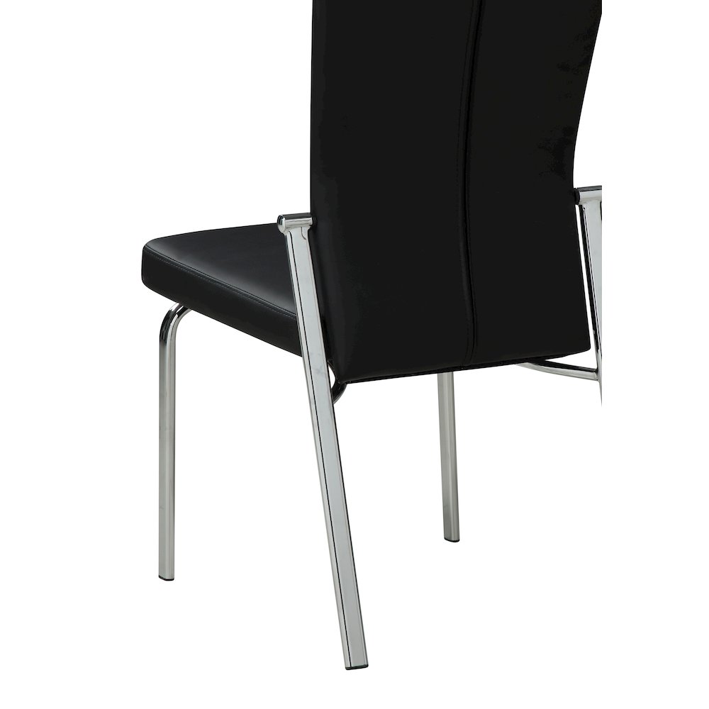 Contemporary Motion-Back Leather Upholstered Side Chair. Picture 4