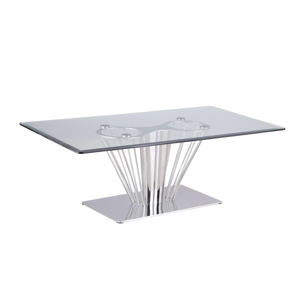 Contemporary Rectangular Glass Lamp Table. Picture 1