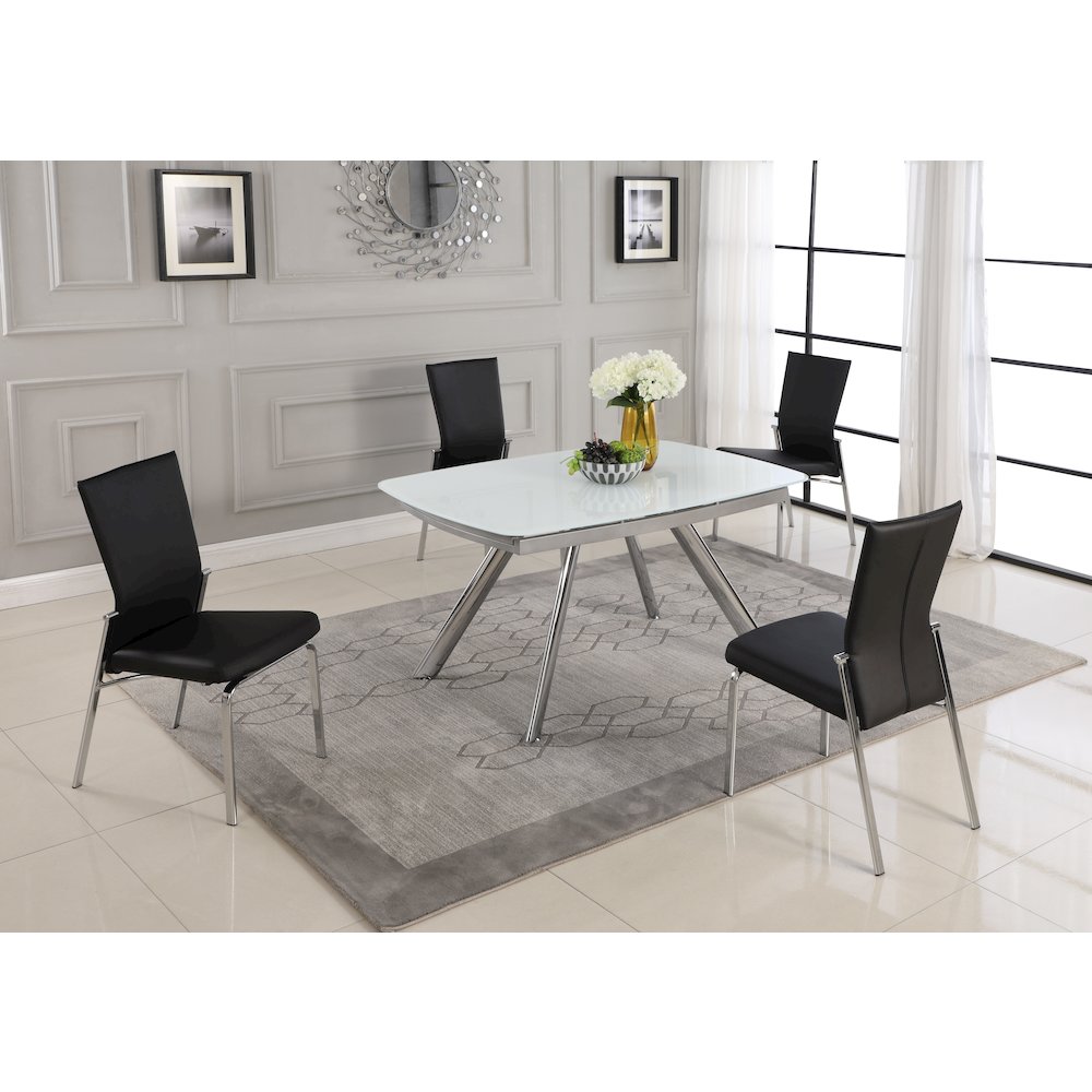 Contemporary Motion-Back Leather Upholstered Side Chair. Picture 2