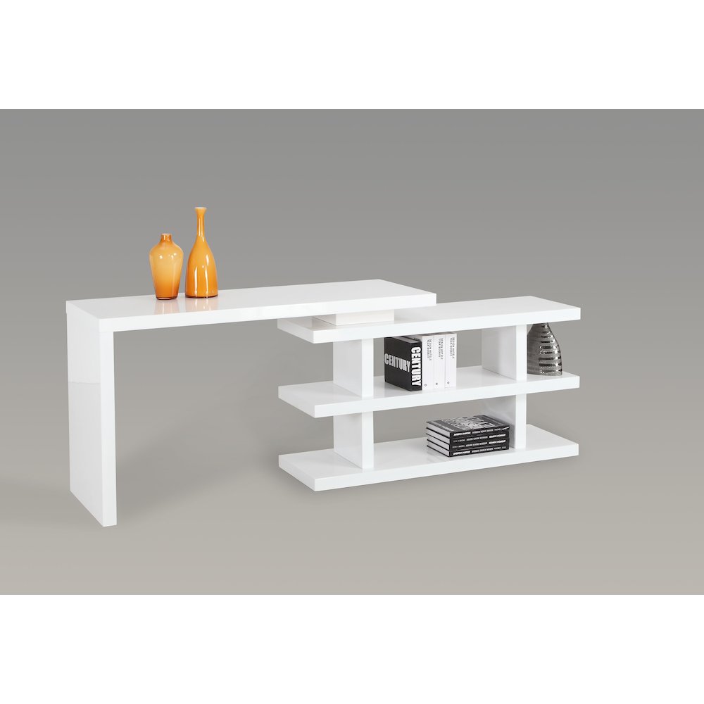 Motion Home Office Desk with Shelves. Picture 5