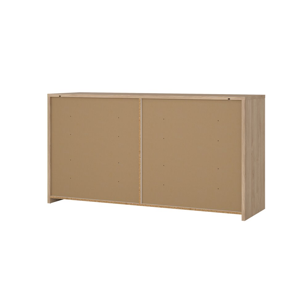 Next 6 Drawer Double Dresser, Jackson Hickory/White High Gloss. Picture 6