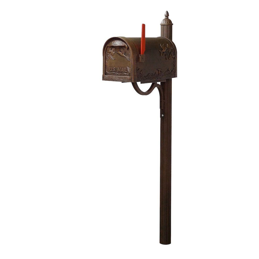 Hummingbird Curbside Mailbox with Locking Insert and Richland Mailbox Post. Picture 3