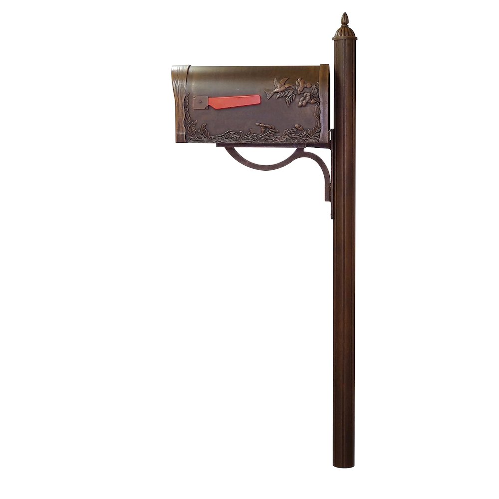 Hummingbird Curbside Mailbox with Locking Insert and Richland Mailbox Post. Picture 4