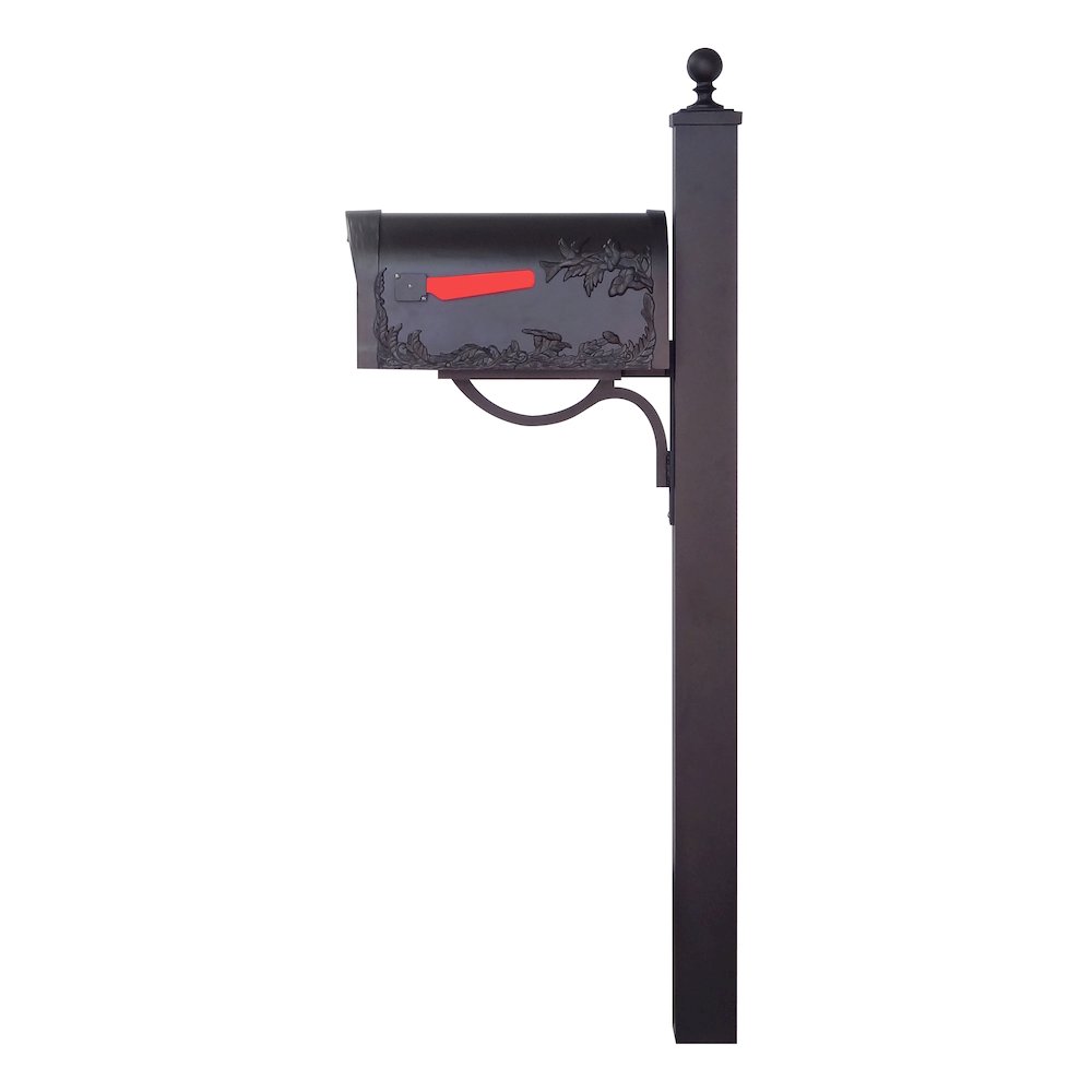 Hummingbird Curbside Mailbox with Locking Insert and Springfield Mailbox Post. Picture 4