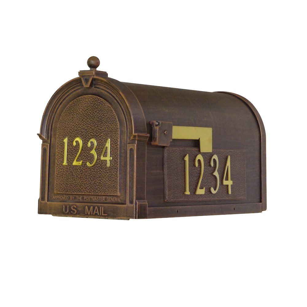 Curbside Mailbox with Front and Side Address Numbers and Ashland Mailbox Post. Picture 7