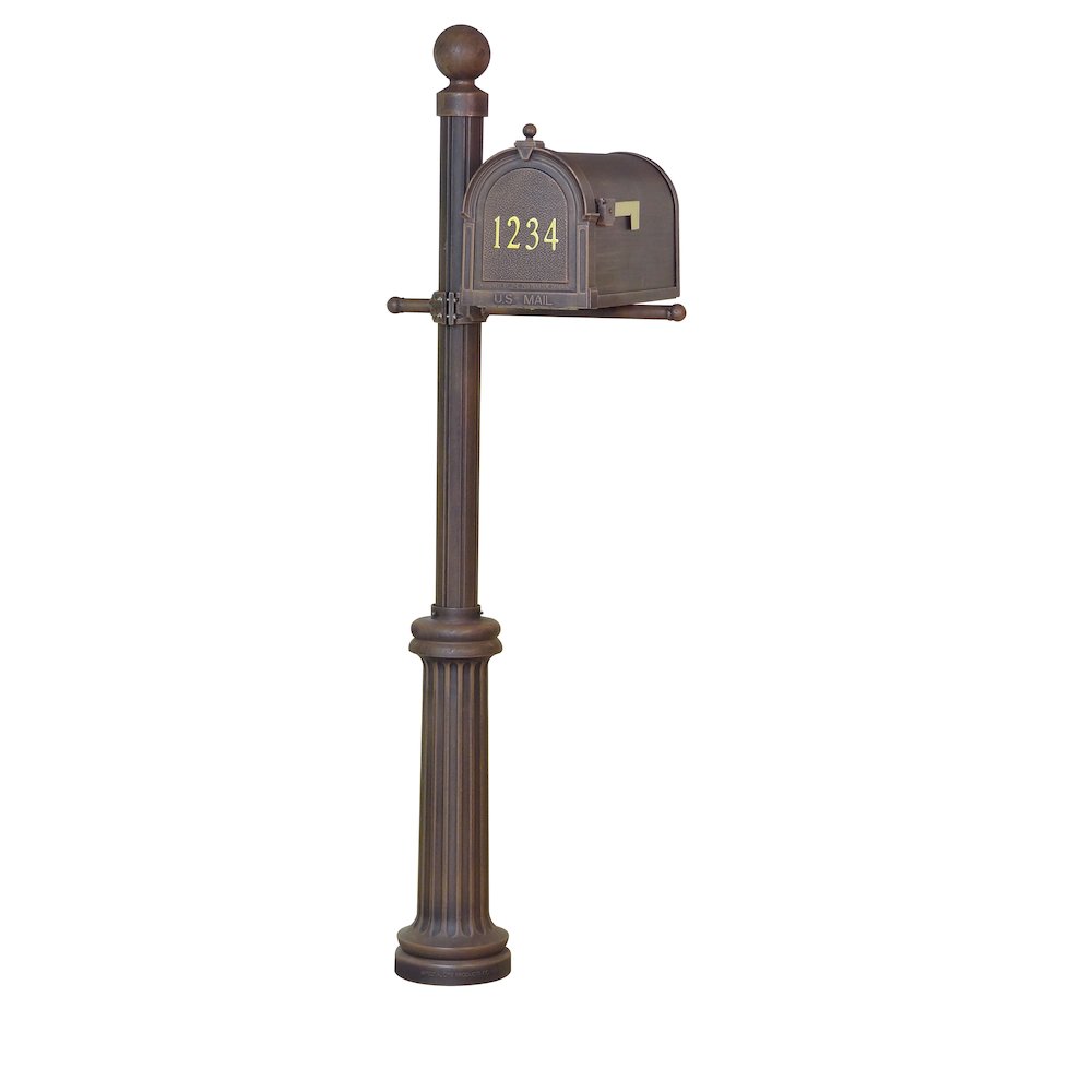 Curbside Mailbox with Front Address Numbers, Locking Insert and Fresno Mailbox. Picture 2