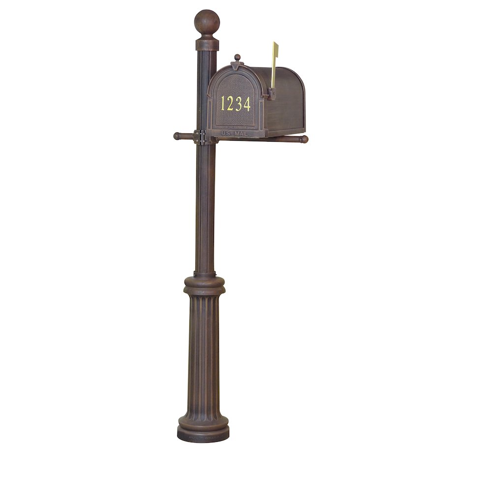 Curbside Mailbox with Front Address Numbers, Locking Insert and Fresno Mailbox. Picture 3
