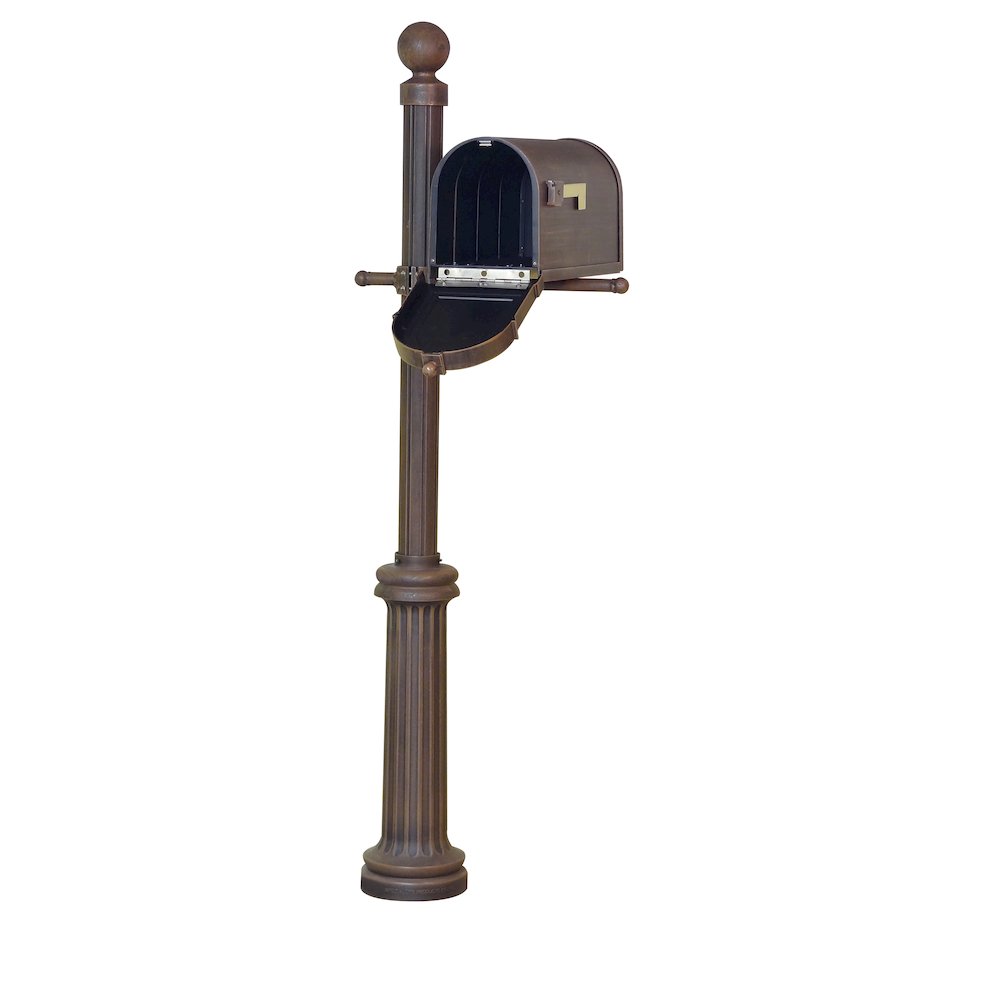 Curbside Mailbox with Front Address Numbers, Locking Insert and Fresno Mailbox. Picture 4