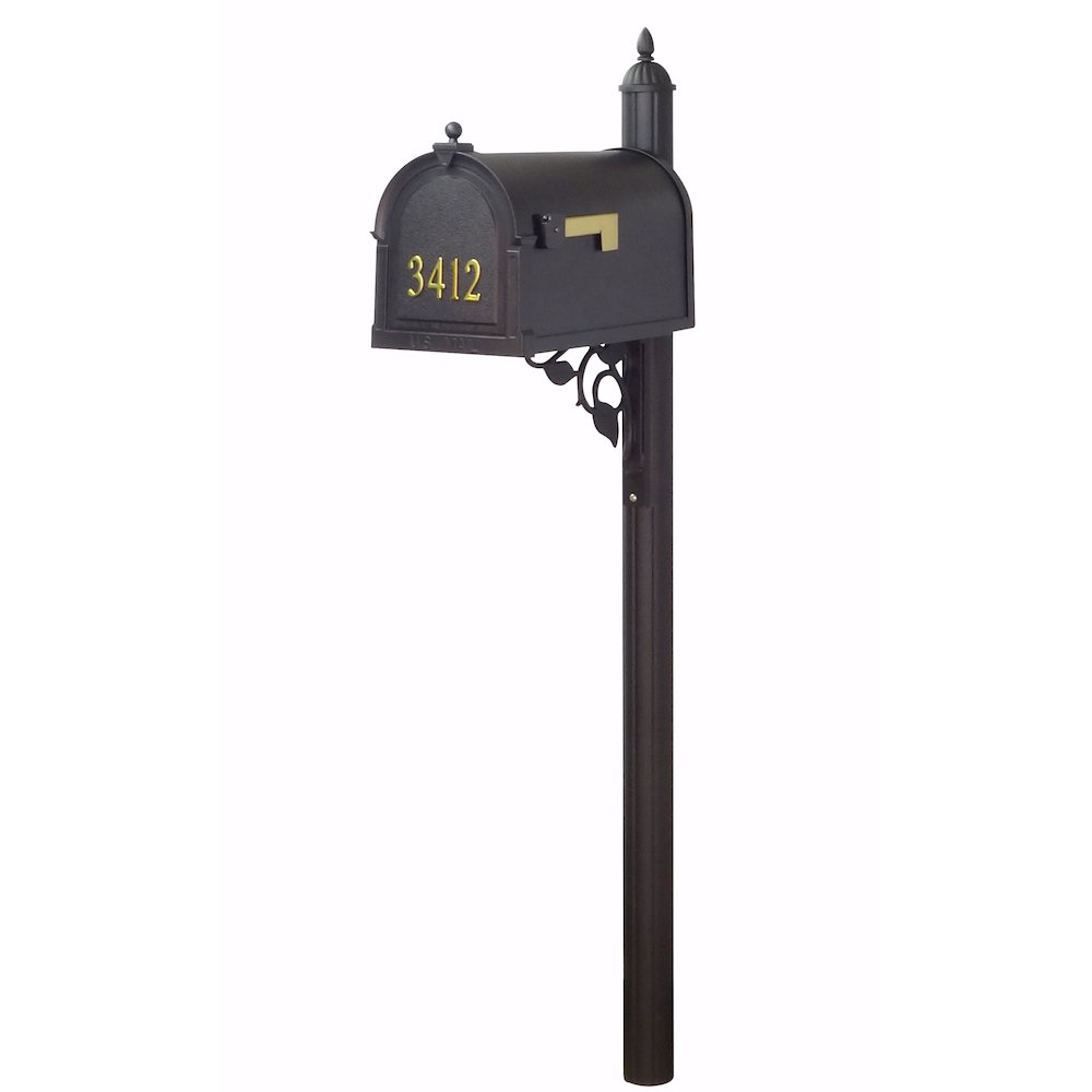 Curbside Mailbox with Front Numbers, Locking Insert and Albion Mailbox Post. Picture 2