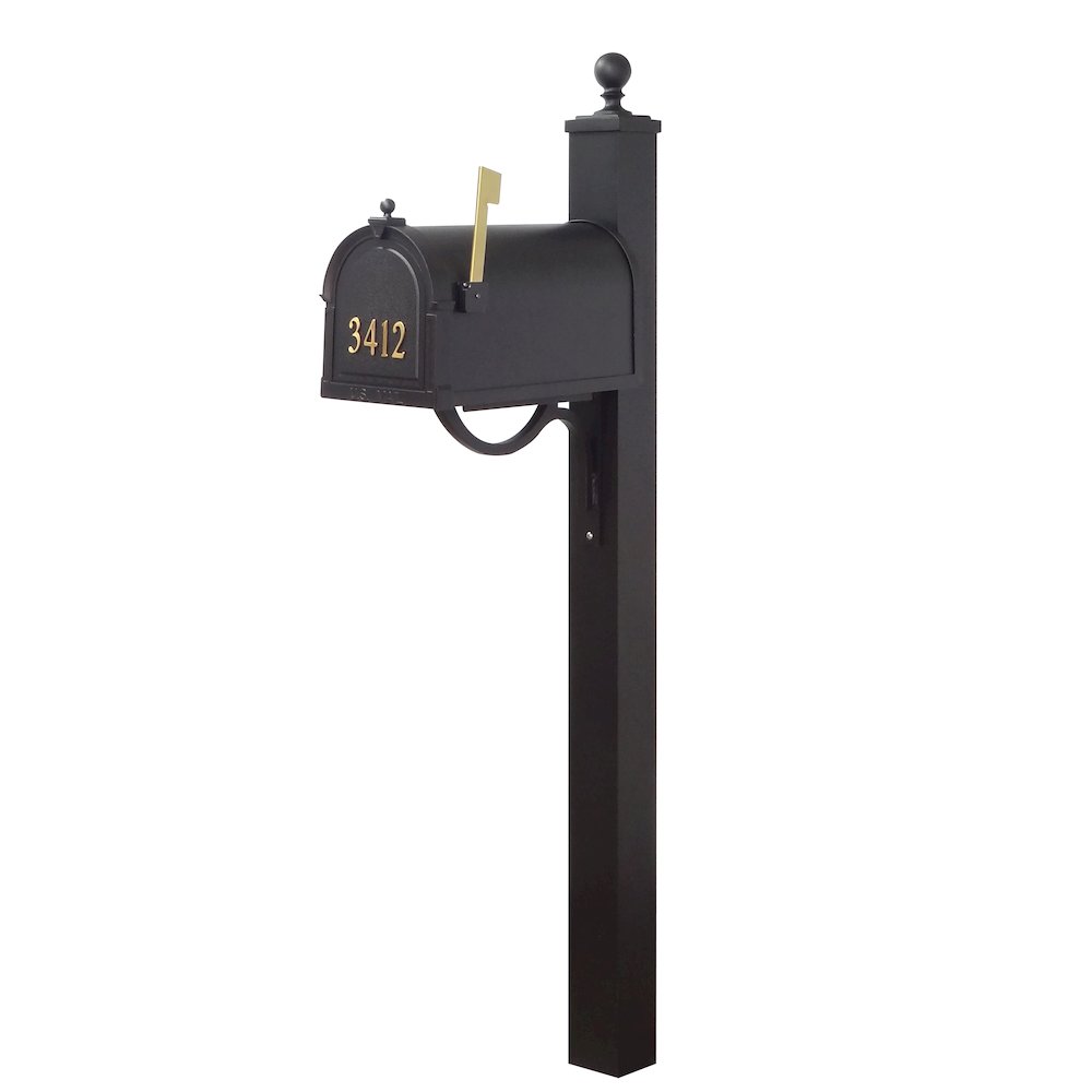 Curbside Mailbox with Front Numbers, Locking Insert and Springfield Mailbox Post. Picture 3