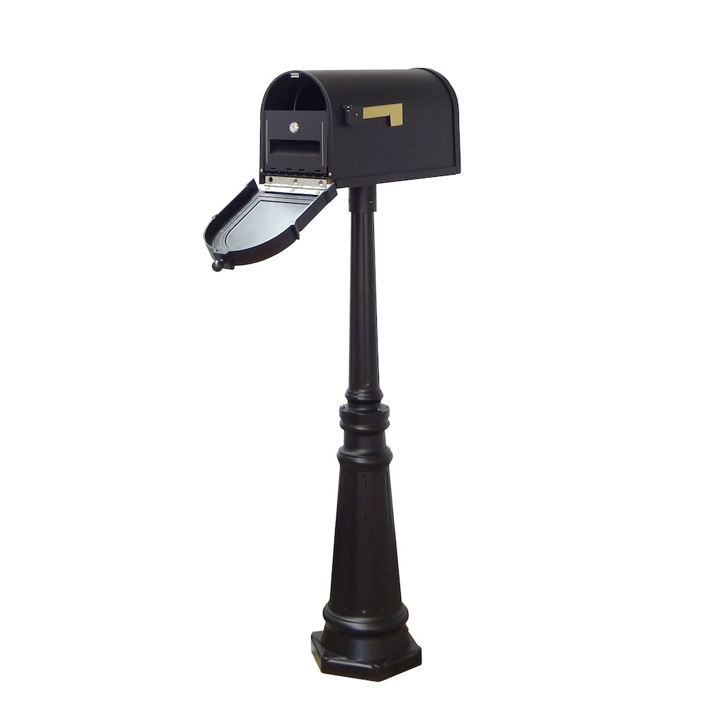 Curbside Mailbox with Locking Insert and Tacoma Mailbox with Direct Burial Kit. Picture 1