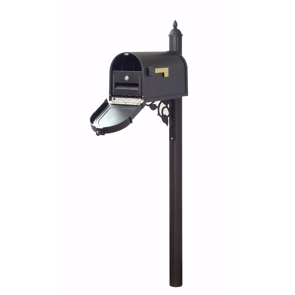 Curbside Mailbox with Front Numbers, Locking Insert and Albion Mailbox Post. Picture 1