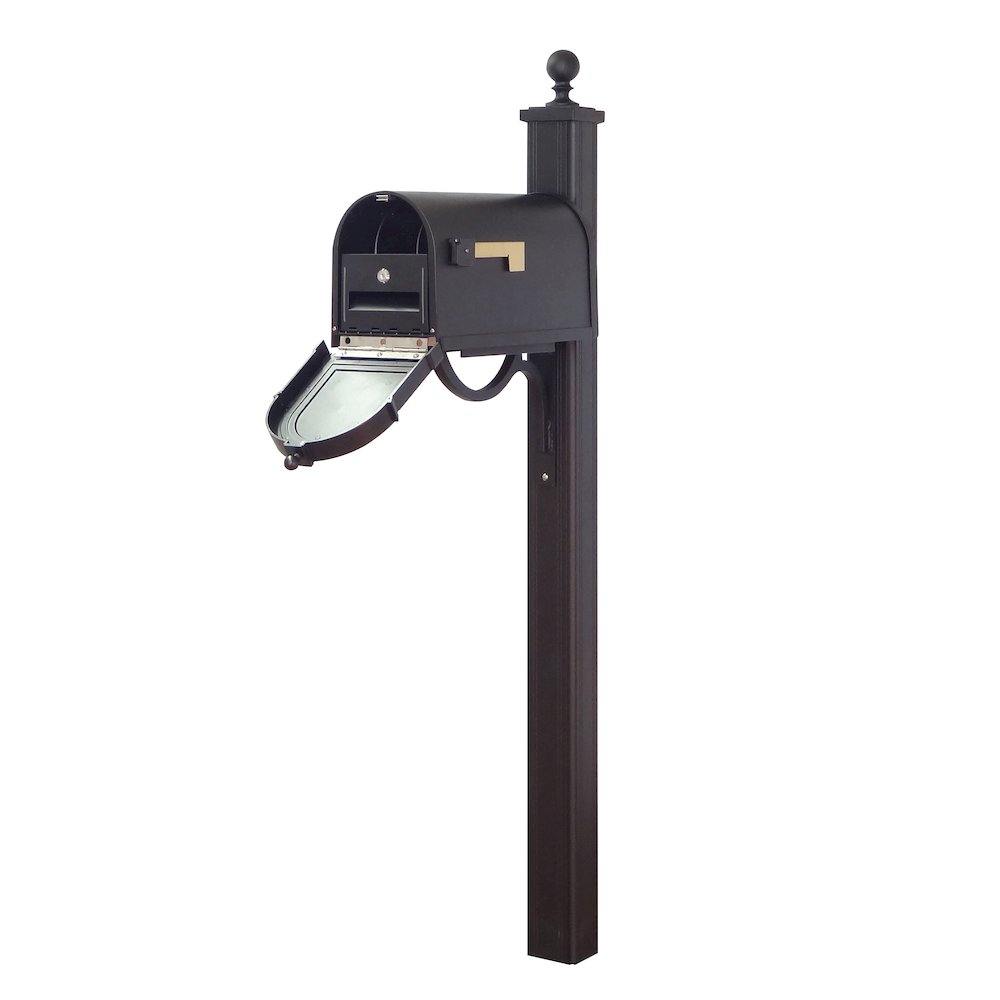 Curbside Mailbox with Front Numbers, Locking Insert and Springfield Mailbox Post. Picture 2