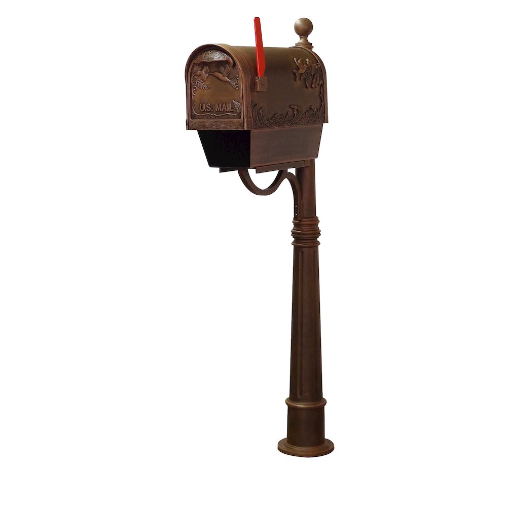 Hummingbird Curbside Mailbox with Newspaper Tube. Picture 3