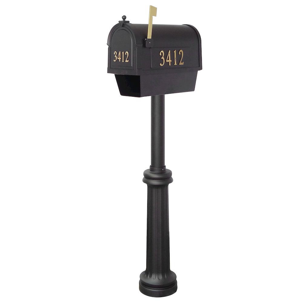Curbside Mailbox with Front and Side Address Numbers, Newspaper Tube. Picture 3