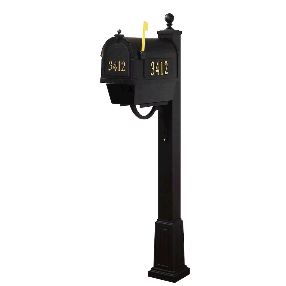 Curbside Mailbox with Front and Side Numbers, Newspaper Tube, Locking Insert. Picture 3
