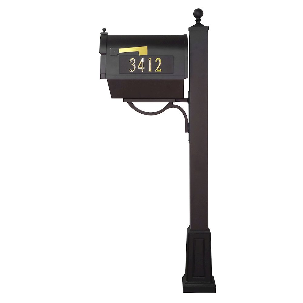 Curbside Mailbox with Front and Side Numbers, Newspaper Tube, Locking Insert. Picture 4
