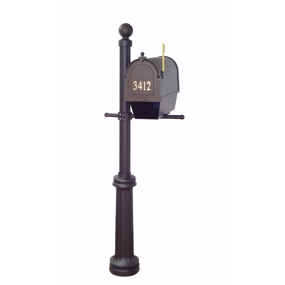 Curbside Mailbox with Newspaper Tube, Front Address Numbers, Locking Insert. Picture 3