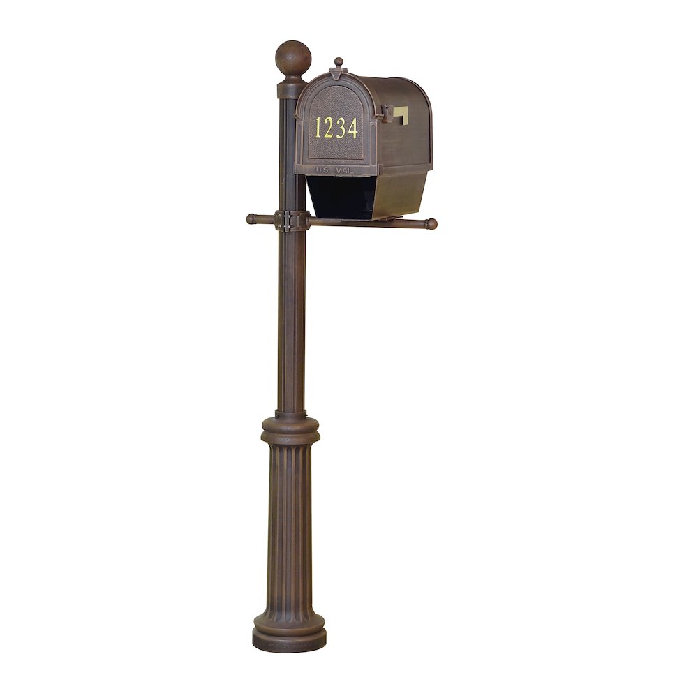 Curbside Mailbox with Newspaper Tube, Front Address Numbers, Locking Insert. Picture 2