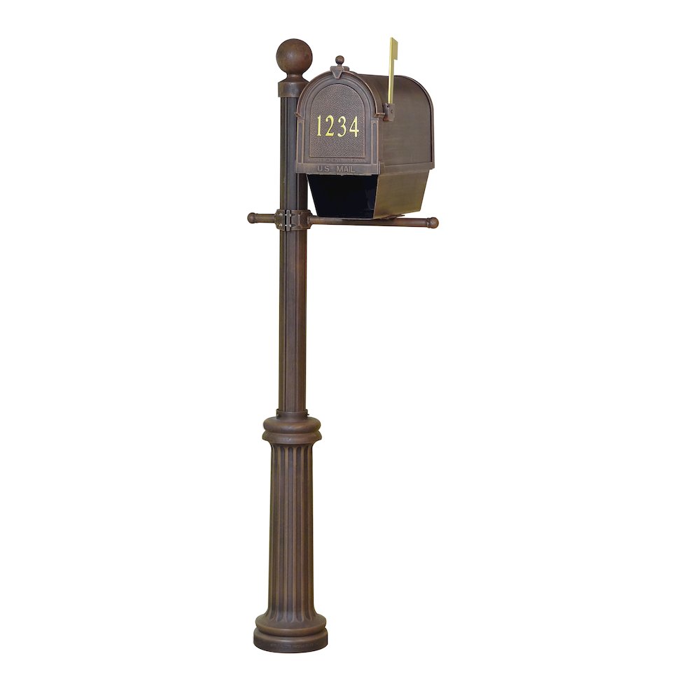 Curbside Mailbox with Newspaper Tube, Front Address Numbers, Locking Insert. Picture 3
