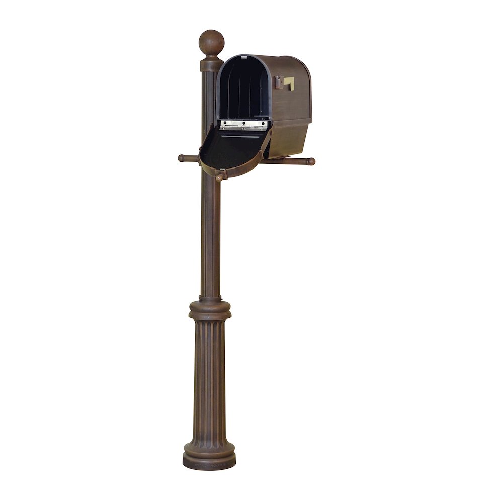 Curbside Mailbox with Newspaper Tube, Front Address Numbers, Locking Insert. Picture 4