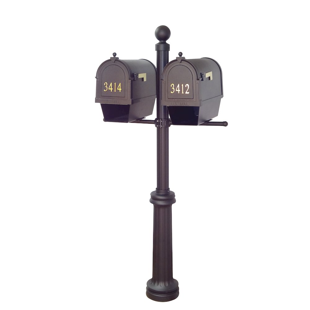 Curbside Mailboxes with Front Address Numbers, Newspaper Tube, Locking Inserts. Picture 2