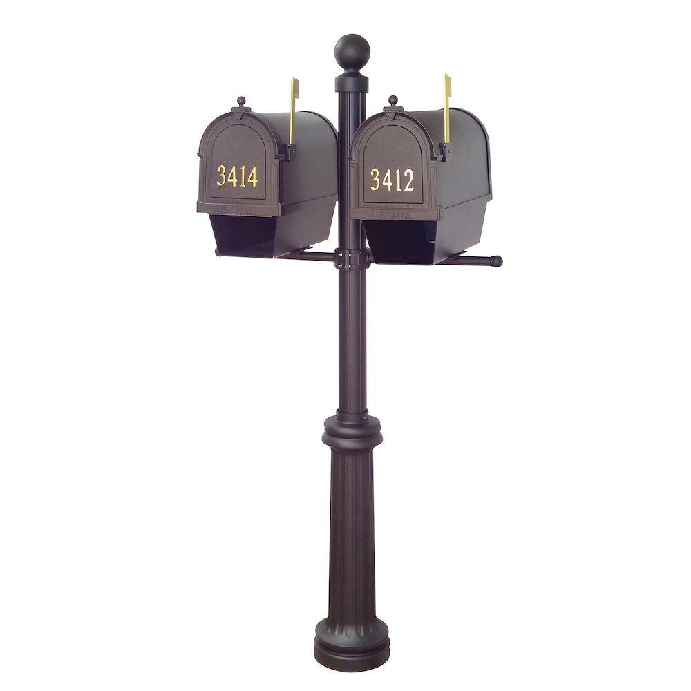 Curbside Mailboxes with Front Address Numbers, Newspaper Tube, Locking Inserts. Picture 3