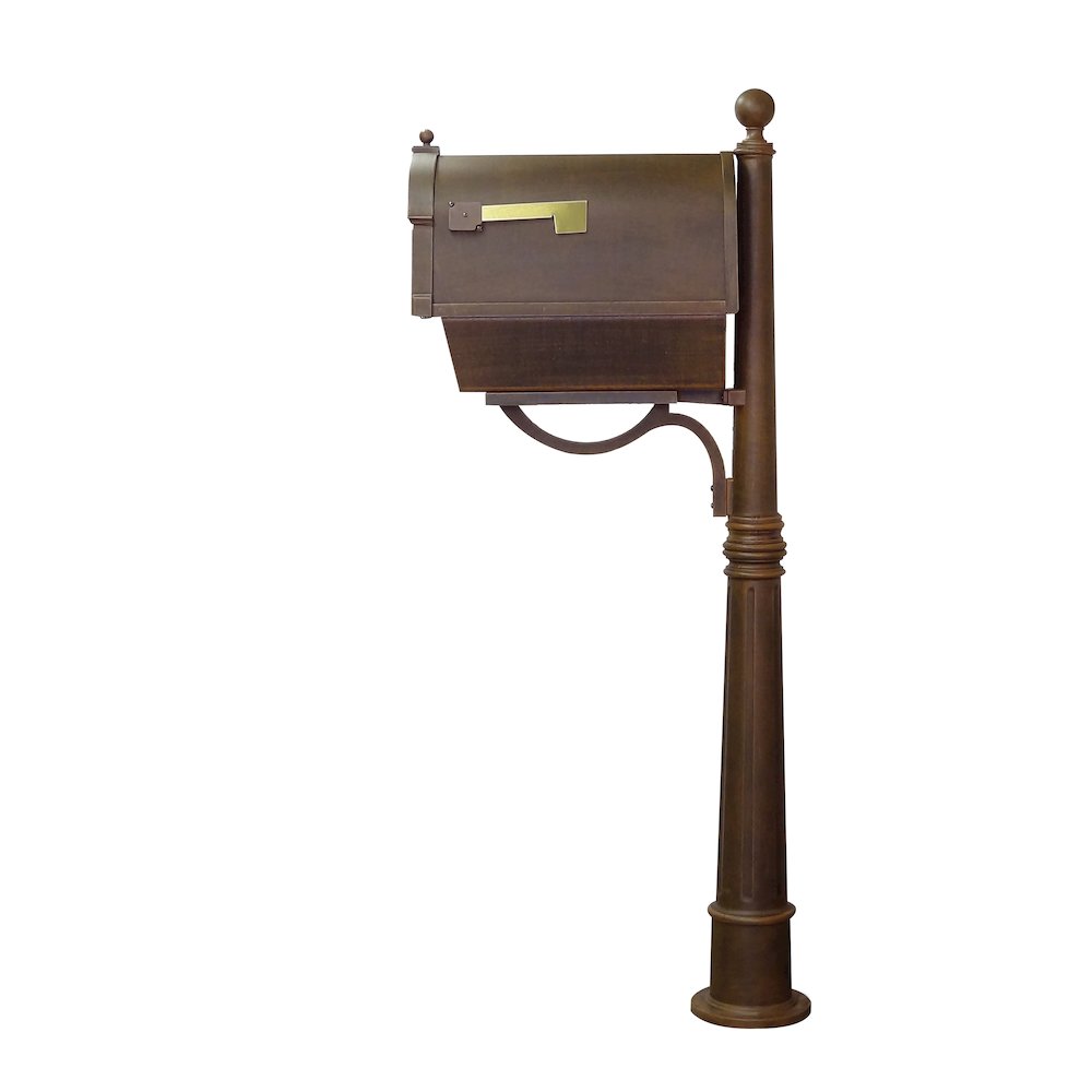 Curbside Mailbox with Front Address Numbers, Newspaper Tube. Picture 4