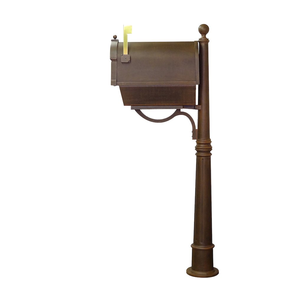 Curbside Mailbox with Front Address Numbers, Newspaper Tube. Picture 5