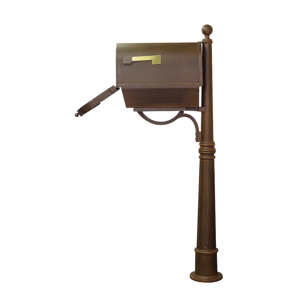 Curbside Mailbox with Front Address Numbers, Newspaper Tube. Picture 6