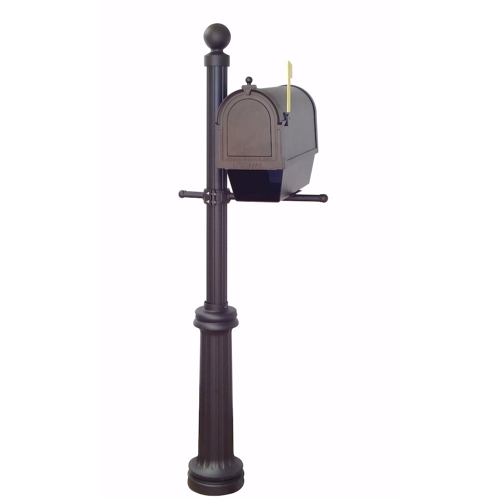 Curbside Mailbox with Newspaper Tube, Locking Insert and Fresno Mailbox Post. Picture 3